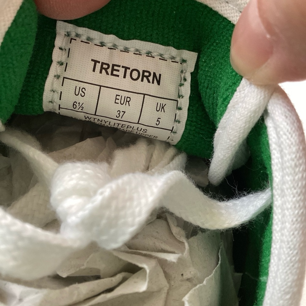 NWT Tretorn Nylite Plus White and Green Sneakers - Picture 9 of 11